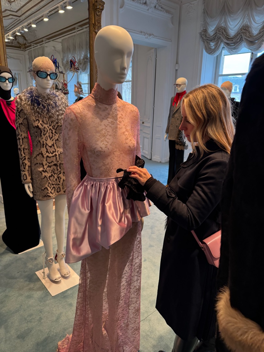 Watson Style Group stylist curating a collection at a luxury showroom